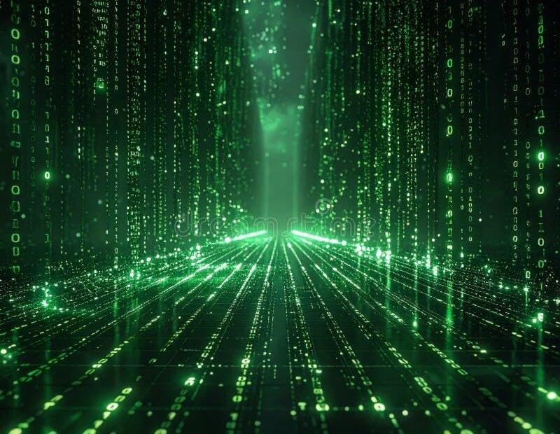 matrix data stream background
