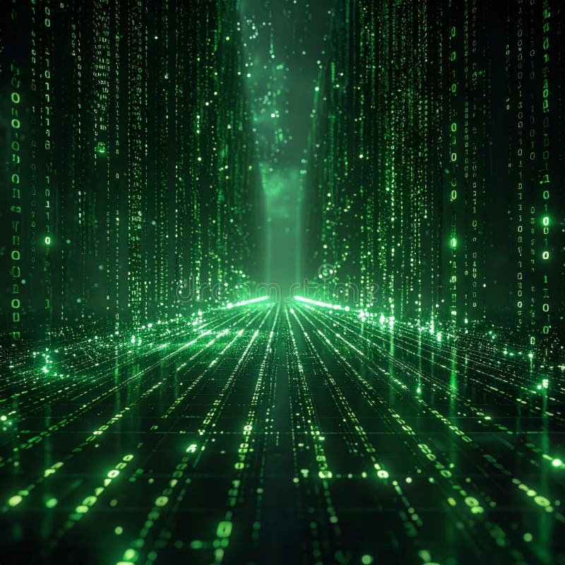 matrix data stream background